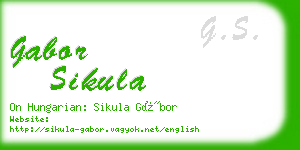 gabor sikula business card